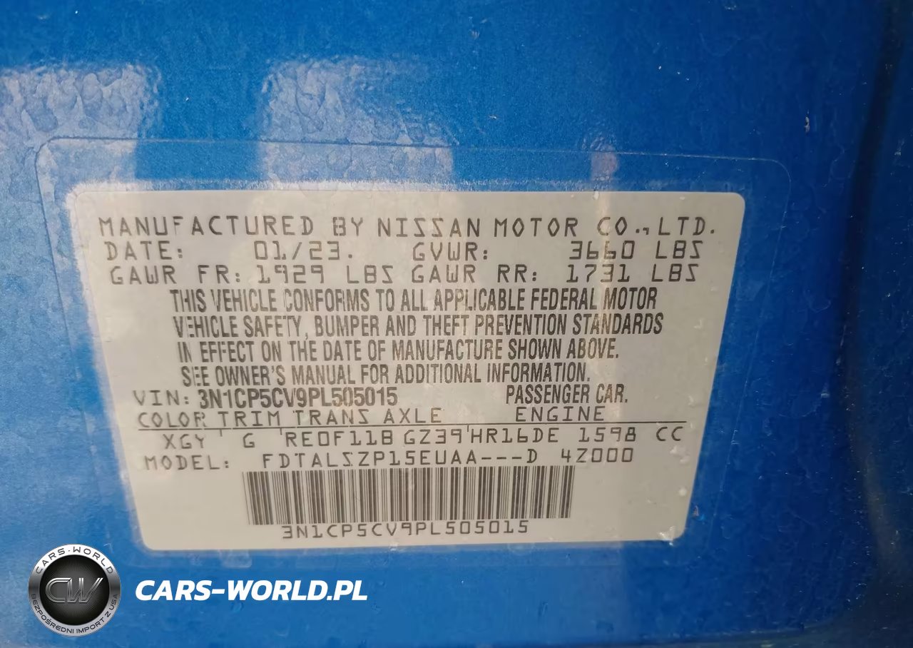 2023 Nissan Kicks Sv Xtronic Cvt VIN:3N1CP5CV9PL505015 - 9