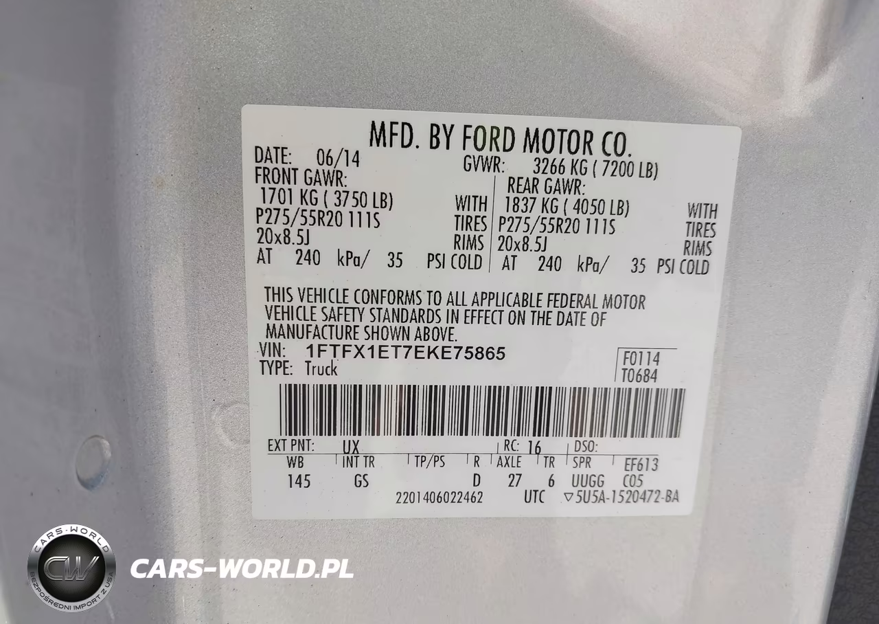 2014 Ford F-150 Xlt VIN:1FTFX1ET7EKE75865 - 9