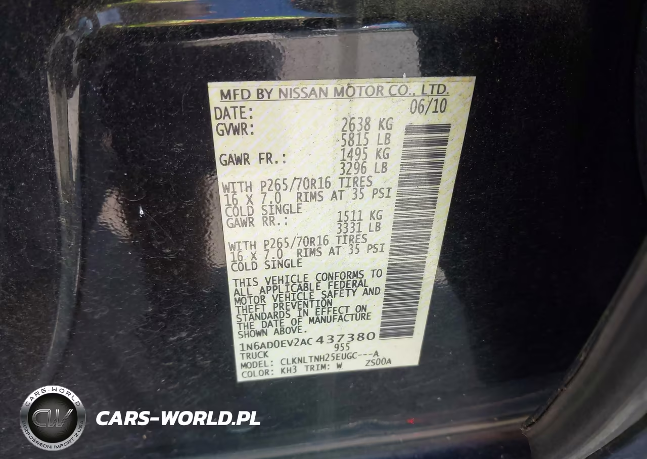 2010 Nissan Frontier Se VIN:1N6AD0EV2AC437380 - 9