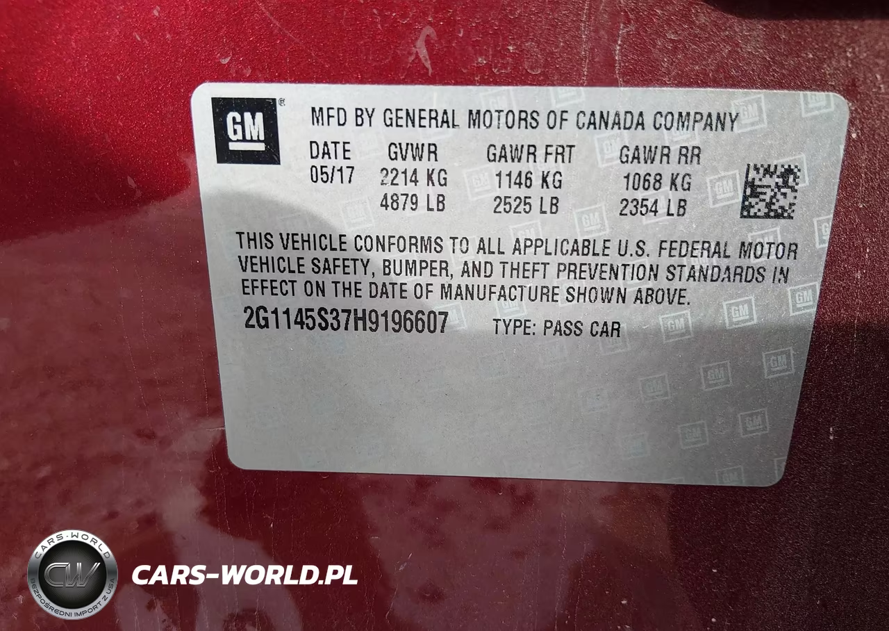 2017 Chevrolet Impala 2Lz VIN:2G1145S37H9196607 - 9