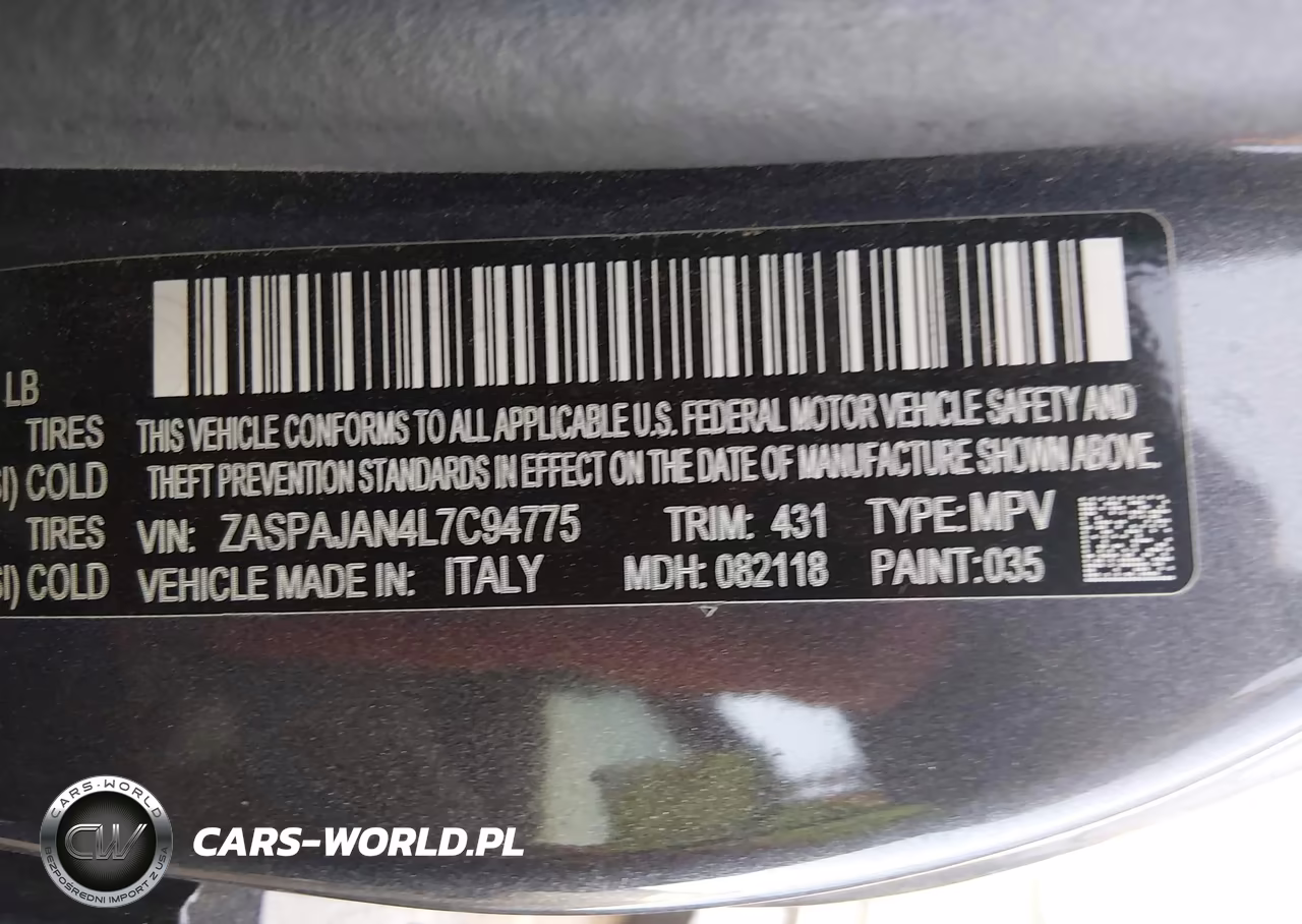 2020 Alfa Romeo Stelvio Rwd VIN:ZASPAJAN4L7C94775 - 9