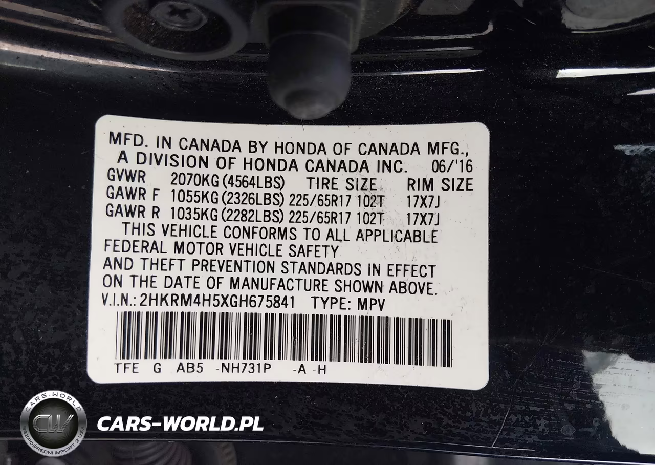 2016 Honda Cr-V Ex VIN:2HKRM4H5XGH675841 - 9