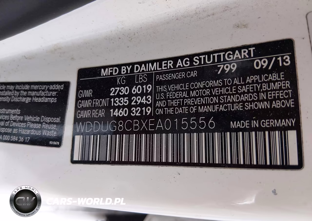 2014 Mercedes-Benz S 550 VIN:WDDUG8CBXEA015556 - 9