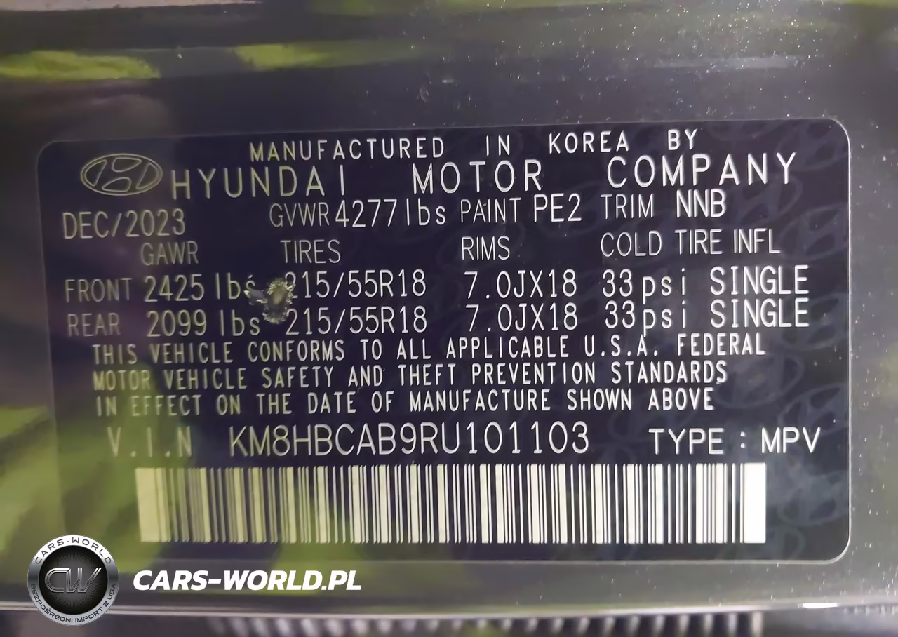 2024 Hyundai Kona Sel VIN:KM8HBCAB9RU101103 - 9