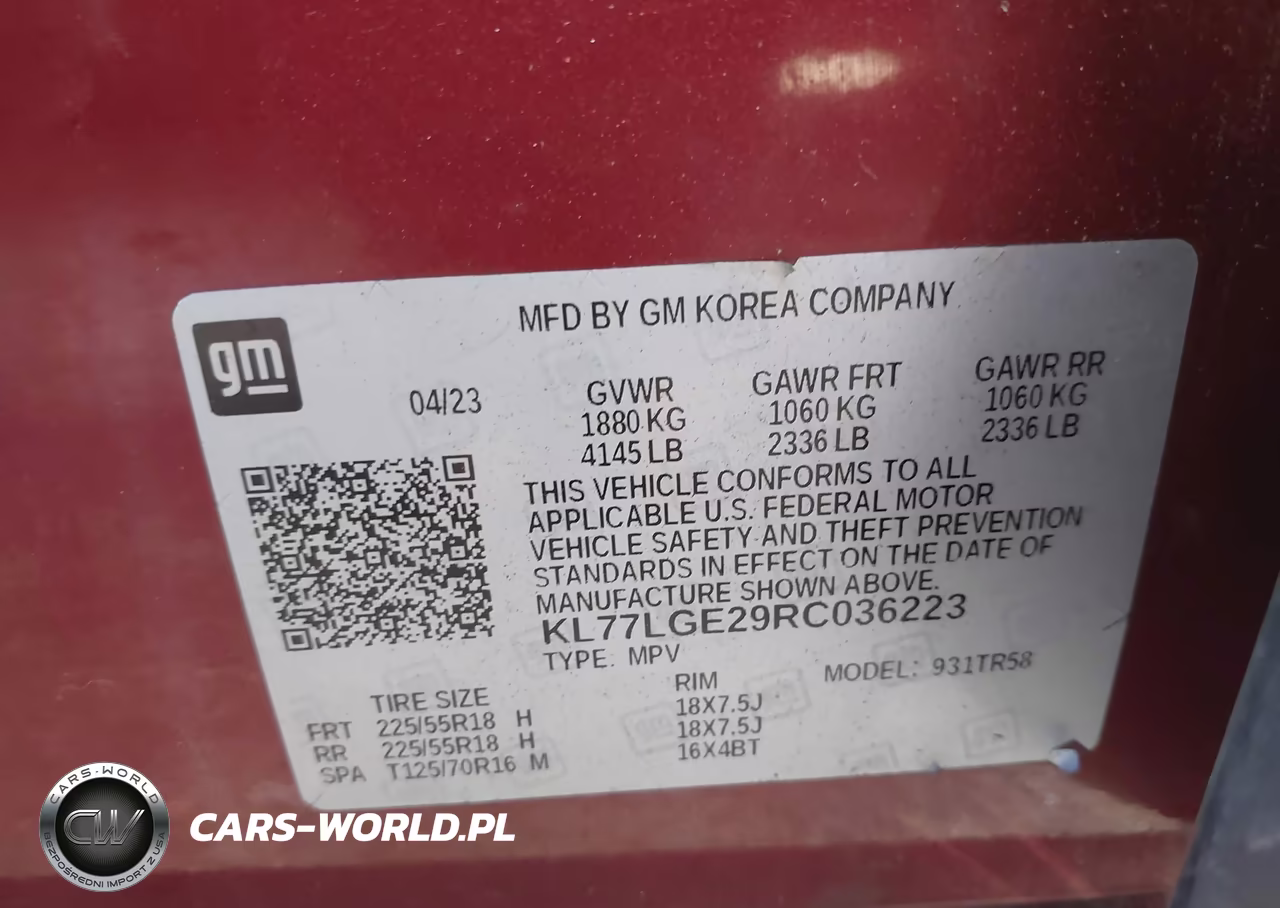 2024 Chevrolet Trax Fwd 1Rs VIN:KL77LGE29RC036223 - 9