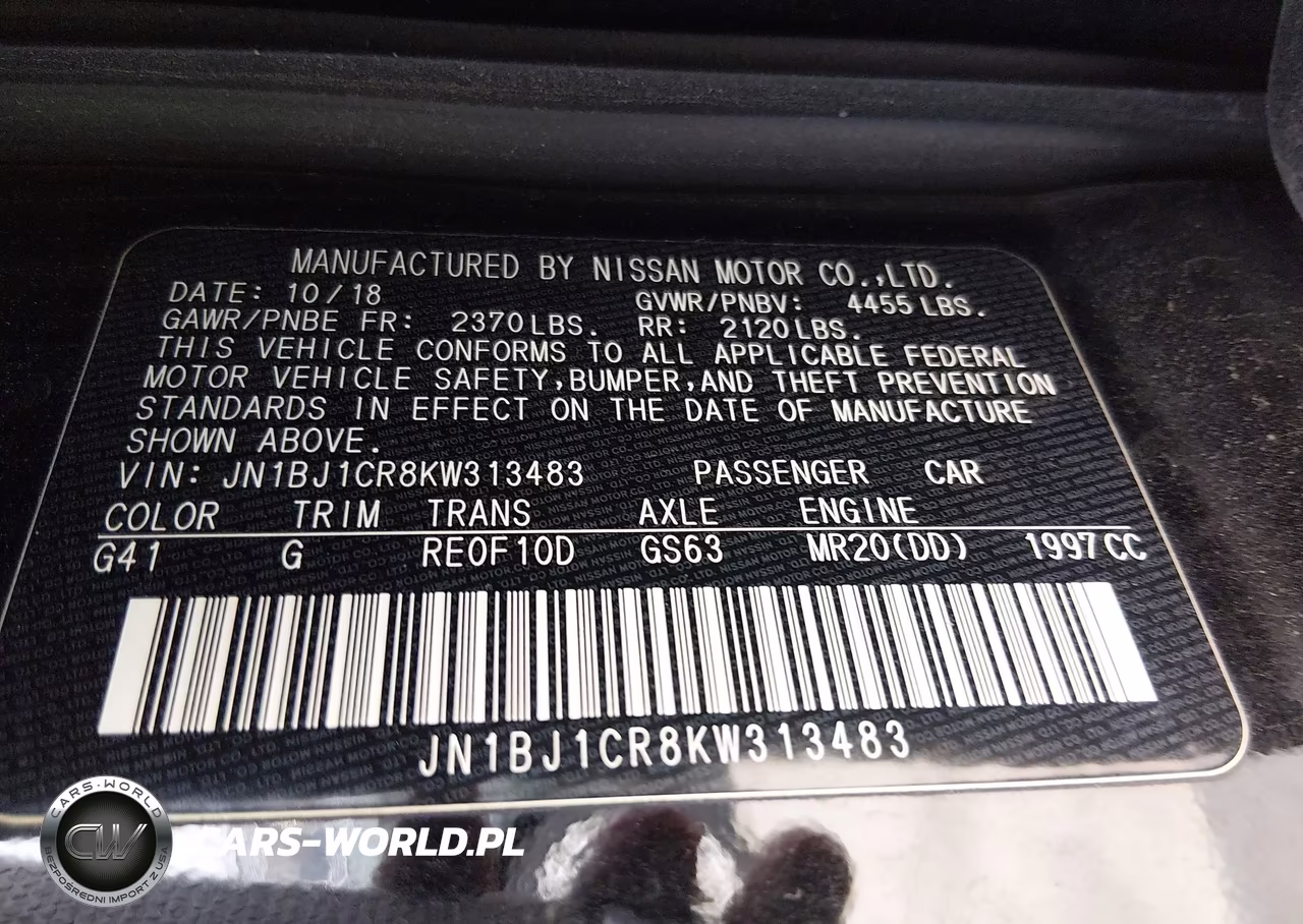 2019 Nissan Rogue Sport S VIN:JN1BJ1CR8KW313483 - 9