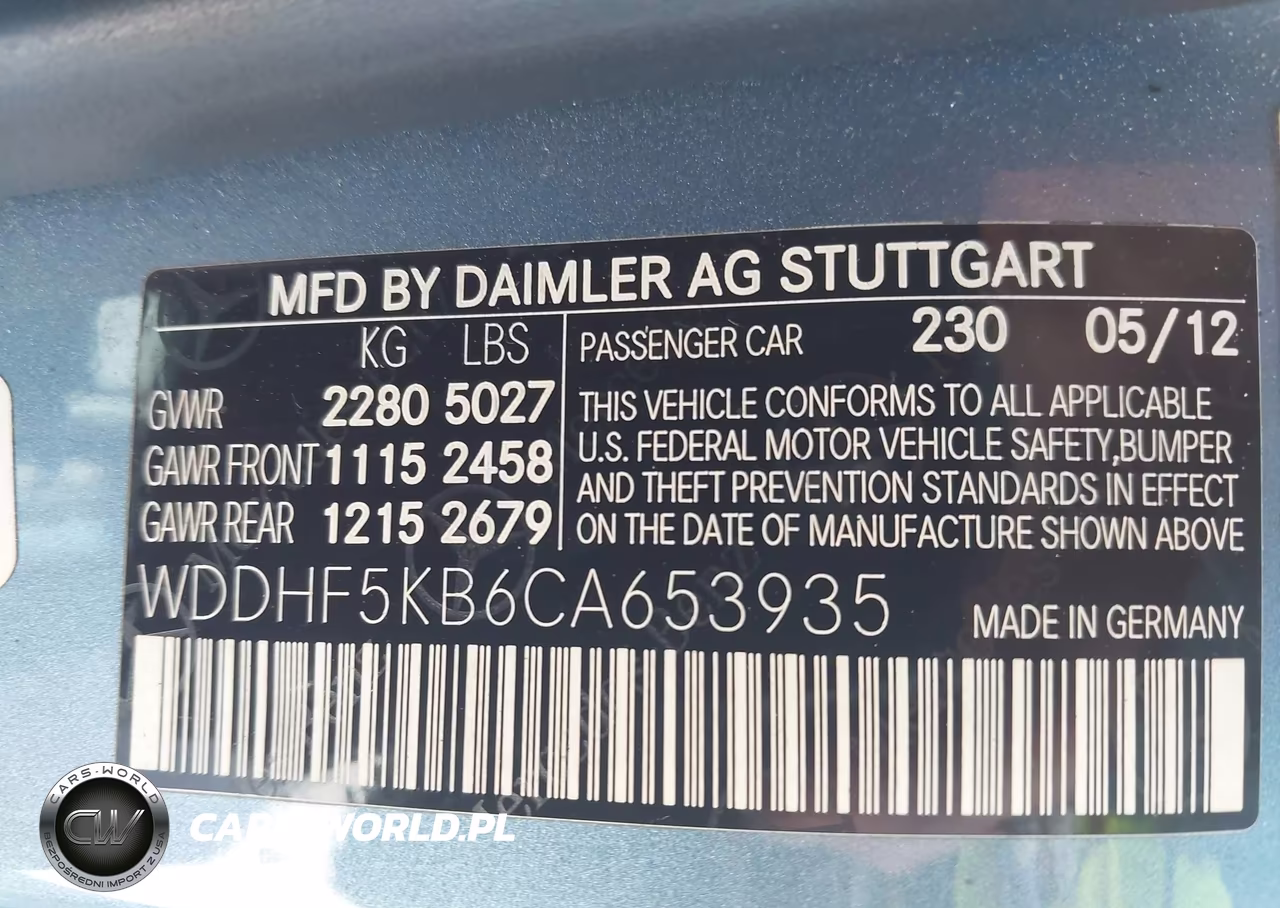 2012 Mercedes-Benz E 350 VIN:WDDHF5KB6CA653935 - 9