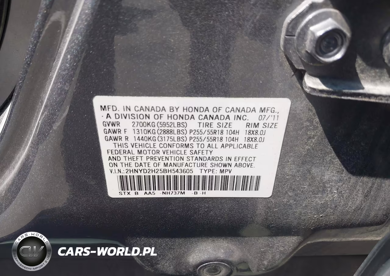 2011 Acura Mdx VIN:2HNYD2H25BH543605 - 9