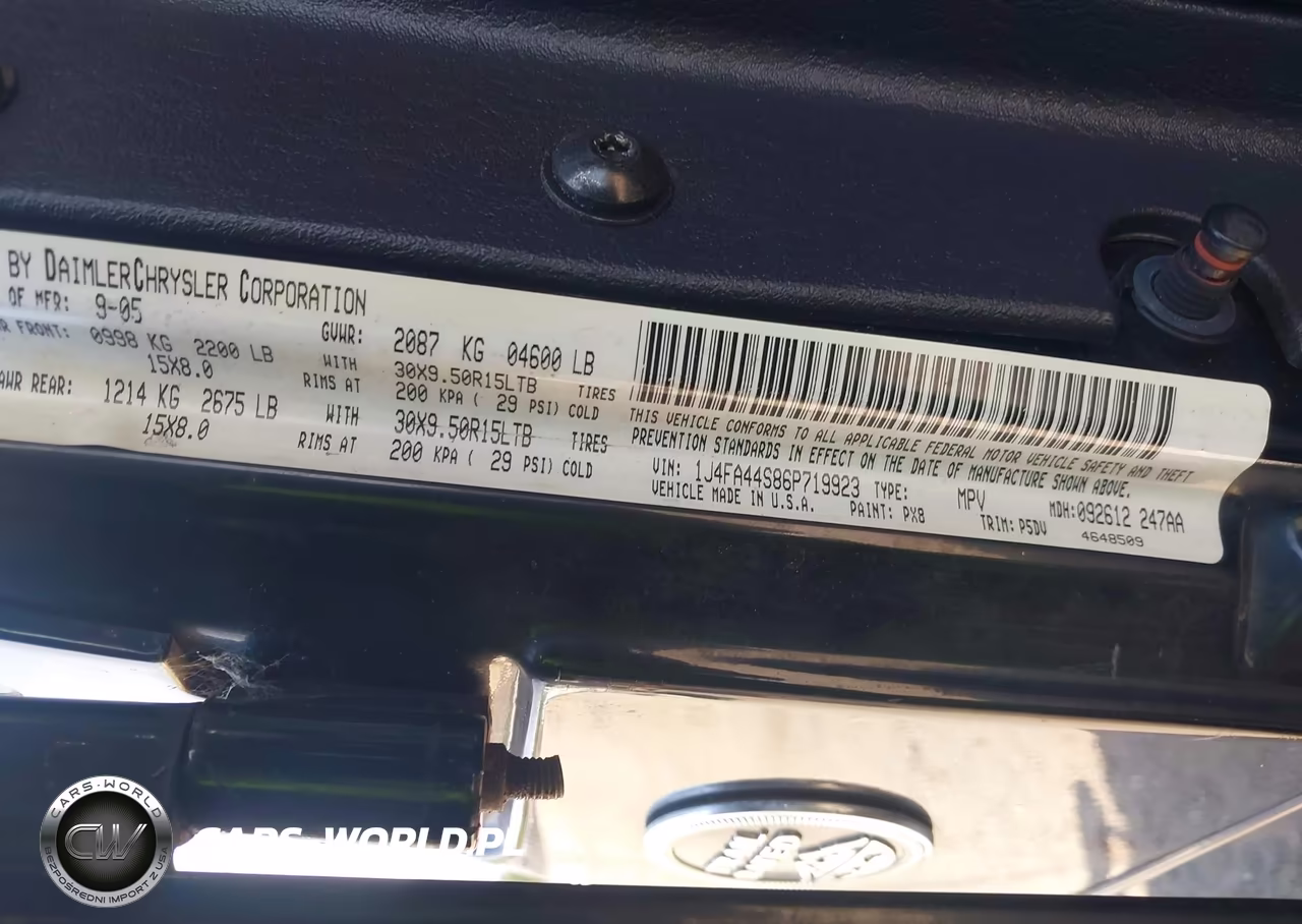 2006 Jeep Wrangler Unlimited VIN:1J4FA44S86P719923 - 9