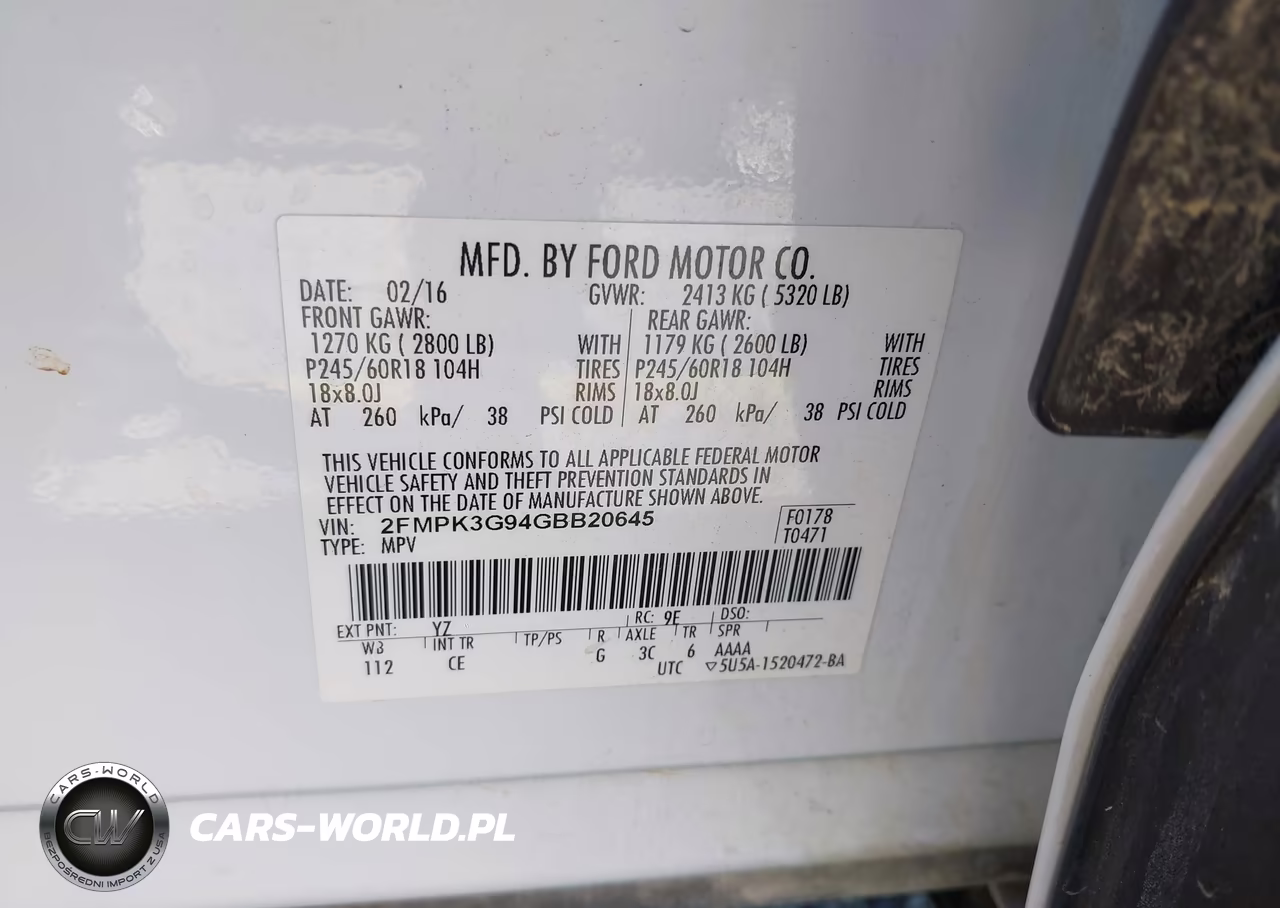 2016 Ford Edge Se VIN:2FMPK3G94GBB20645 - 9