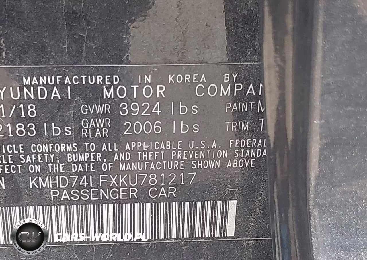 2019 Hyundai Elantra Se VIN:KMHD74LFXKU781217 - 9