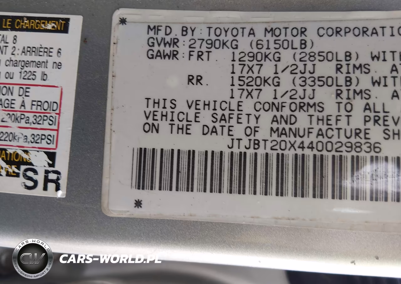 2004 Lexus Gx 470 VIN:JTJBT20X440029836 - 9