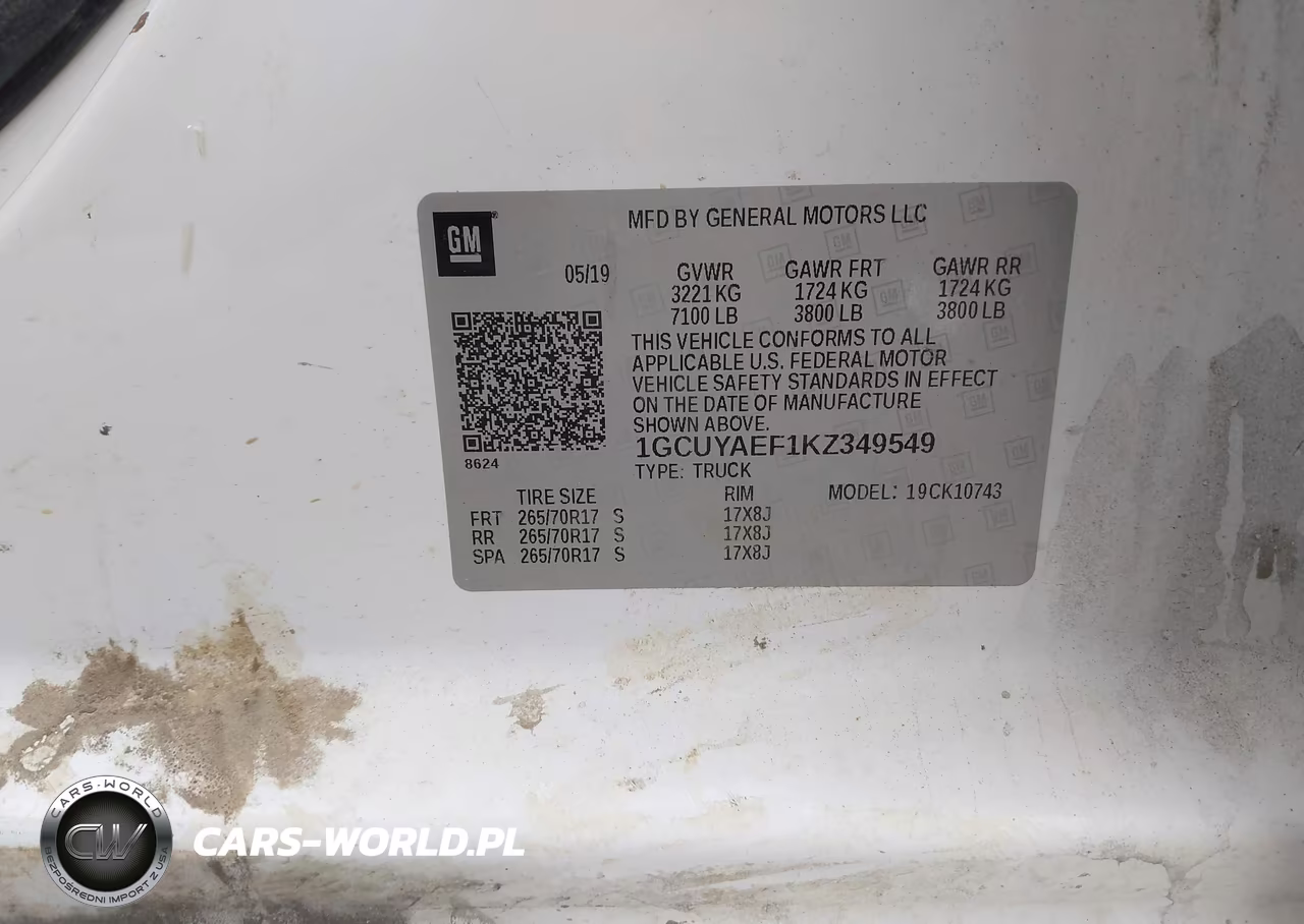 2019 Chevrolet Silverado 1500 Work Truck VIN:1GCUYAEF1KZ349549 - 9