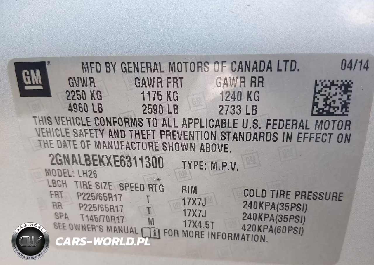 2014 Chevrolet Equinox 1Lt VIN:2GNALBEKXE6311300 - 9