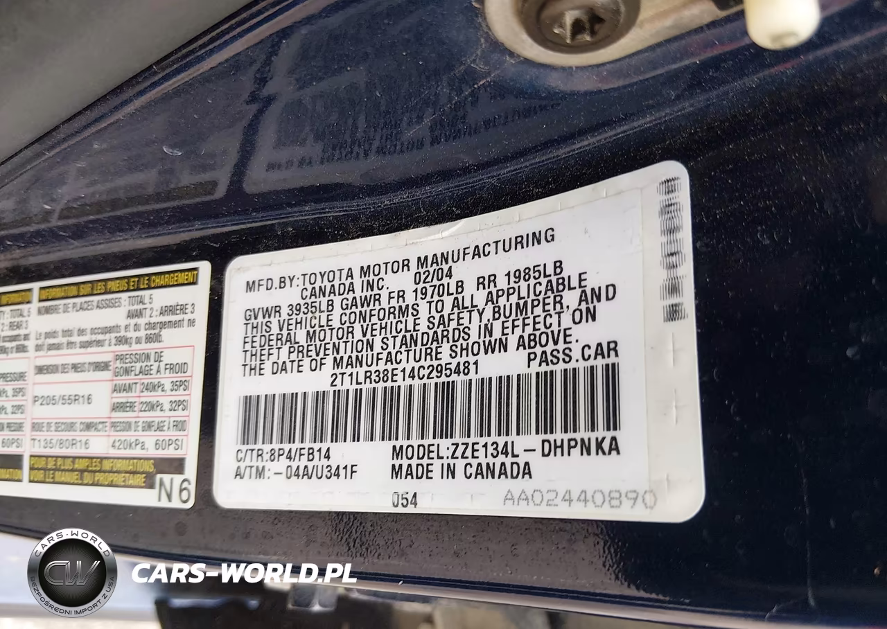2004 Toyota Matrix Xr VIN:2T1LR38E14C295481 - 9