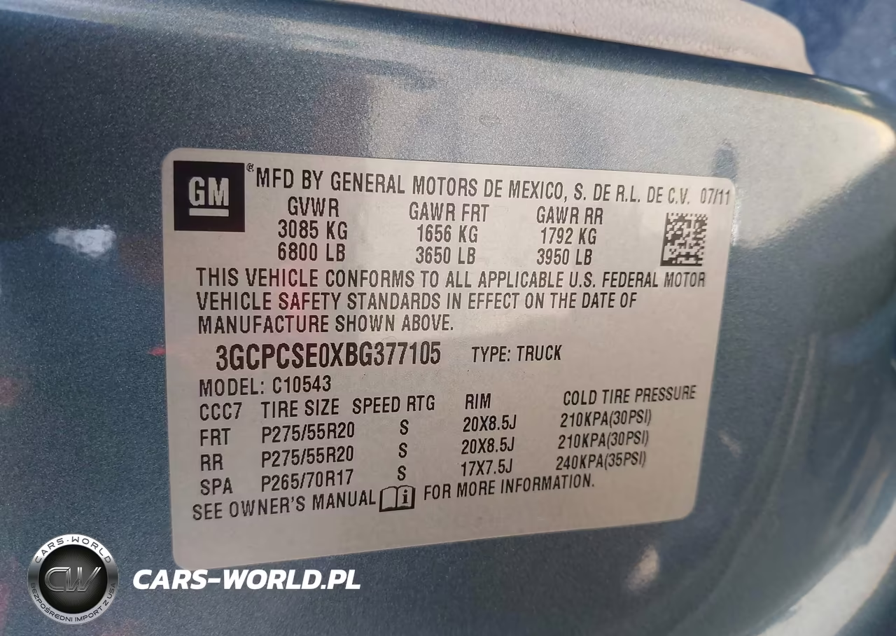 2011 Chevrolet Silverado 1500 Lt VIN:3GCPCSE0XBG377105 - 9