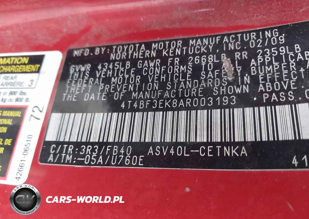 2010 Toyota Camry Le VIN:4T4BF3EK8AR003193 - 9