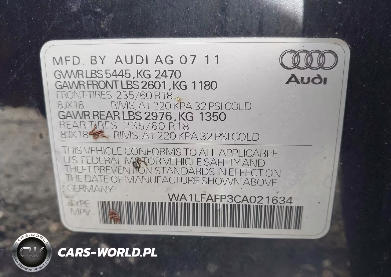 2012 Audi Q5 2.0T Premium VIN:WA1LFAFP3CA021634 - 9