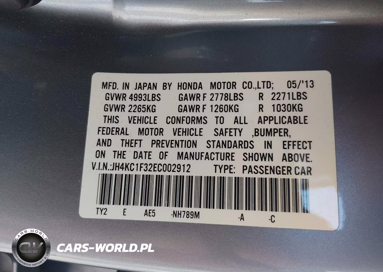 2014 Acura Rlx VIN:JH4KC1F32EC002912 - 9