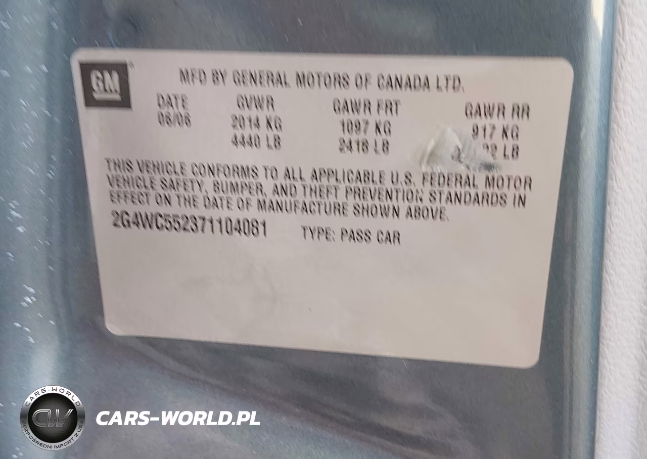 2007 Buick Lacrosse Cx VIN:2G4WC552371104081 - 9