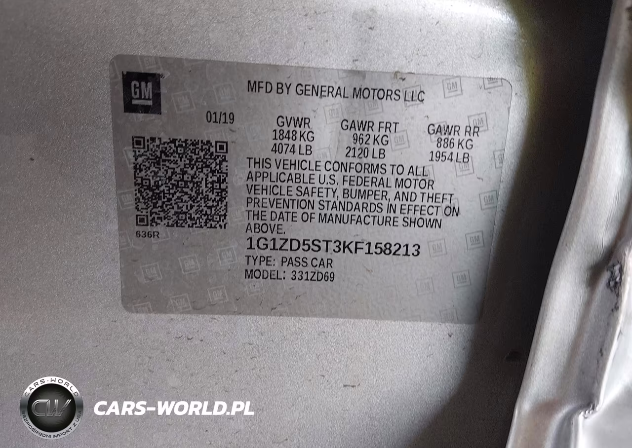 2019 Chevrolet Malibu Lt VIN:1G1ZD5ST3KF158213 - 9