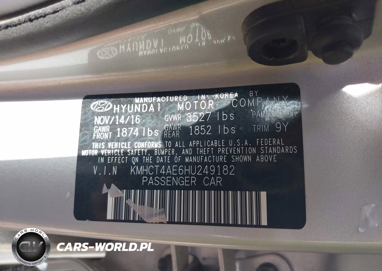 2017 Hyundai Accent Se VIN:KMHCT4AE6HU249182 - 9