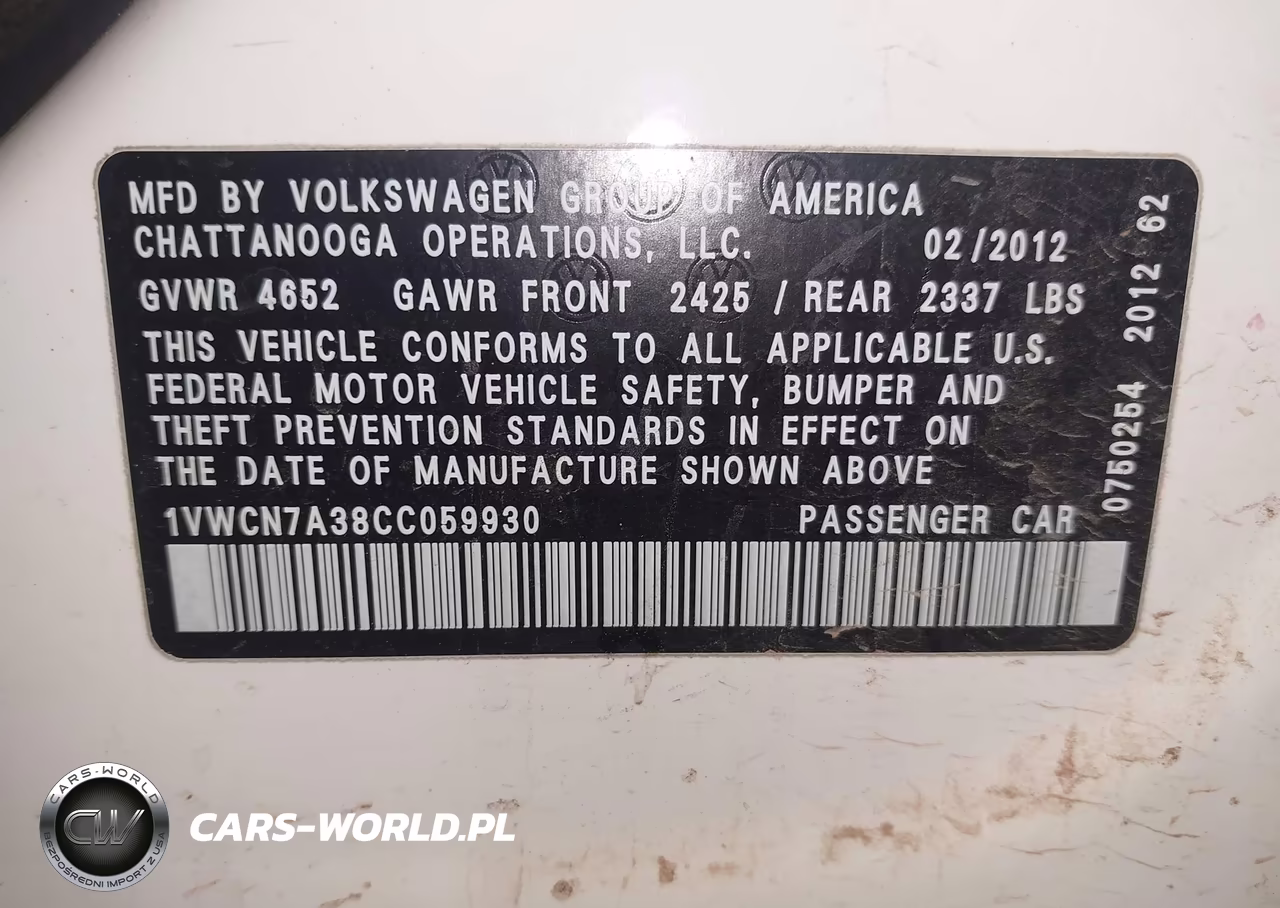 2012 Volkswagen Passat 2.0L Tdi Sel Premium VIN:1VWCN7A38CC059930 - 9
