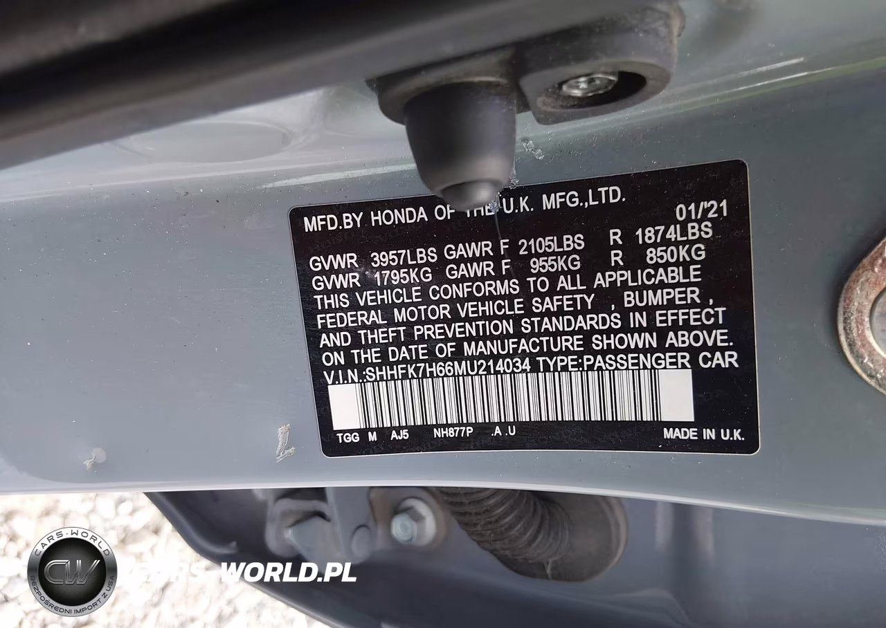 2021 Honda Civic Ex VIN:SHHFK7H66MU214034 - 9