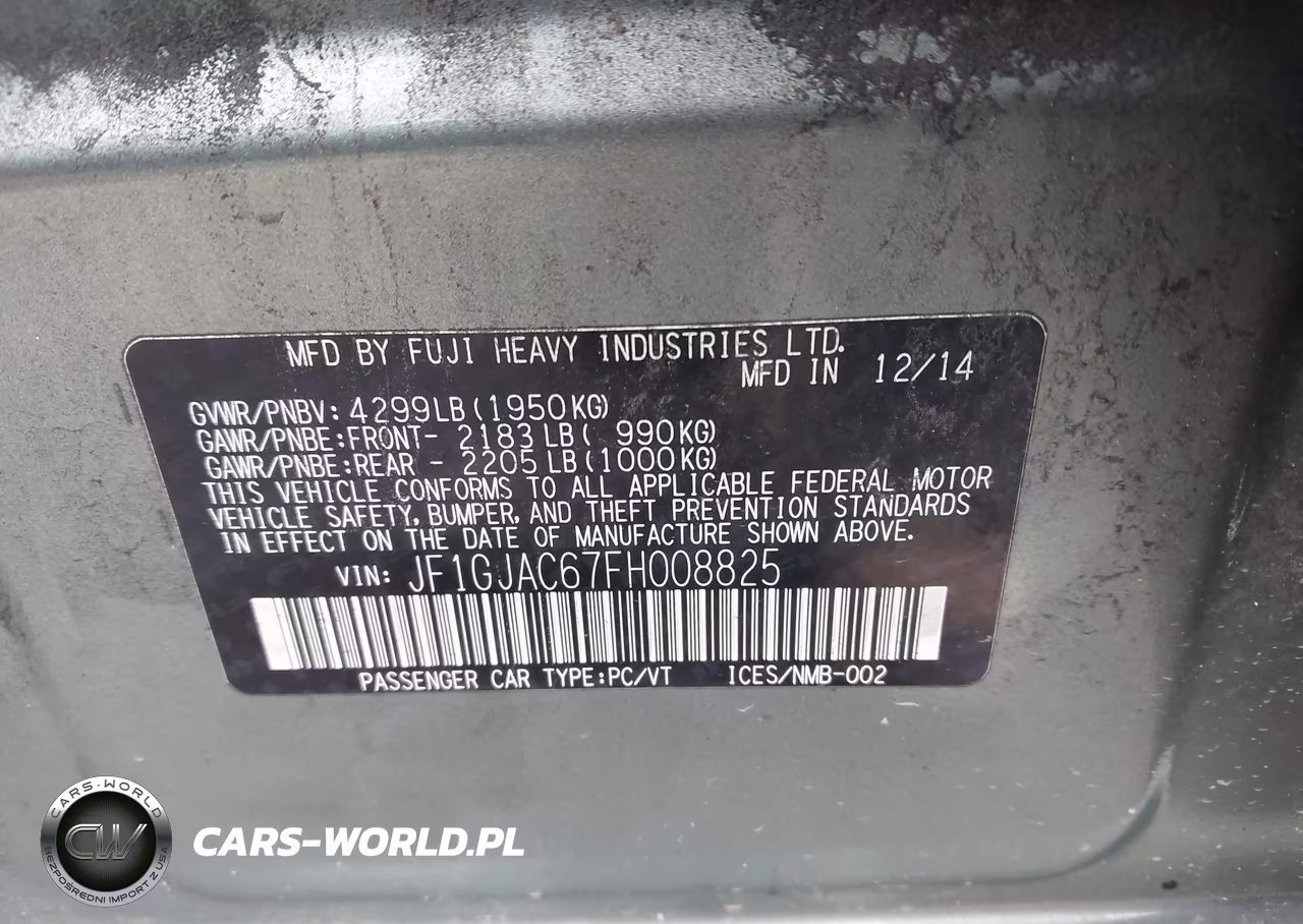 2015 Subaru Impreza 2.0I Premium VIN:JF1GJAC67FH008825 - 9