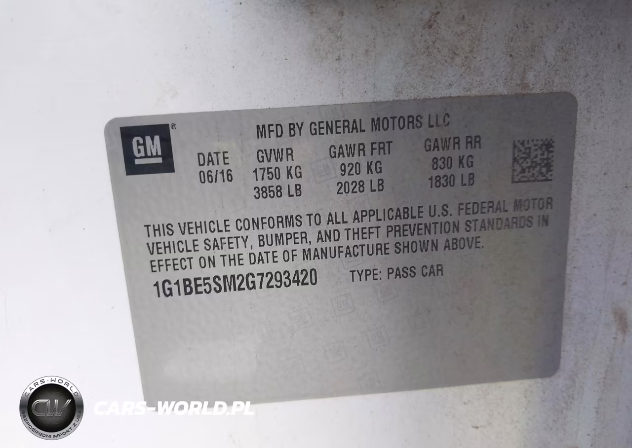 2016 Chevrolet Cruze Lt Auto VIN:1G1BE5SM2G7293420 - 9