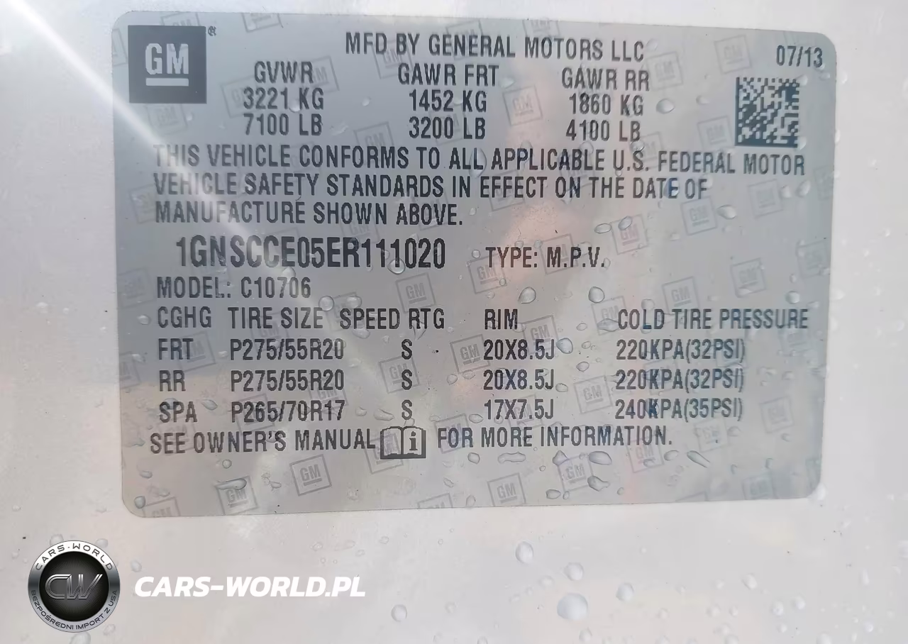 2014 Chevrolet Tahoe Ltz VIN:1GNSCCE05ER111020 - 9