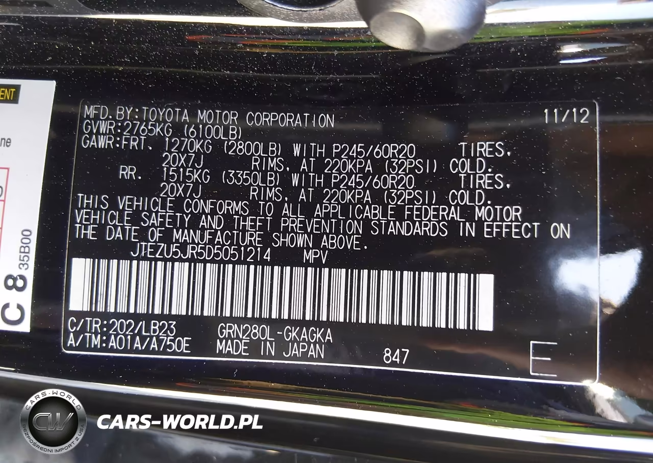 2013 Toyota 4Runner Limited VIN:JTEZU5JR5D5051214 - 9