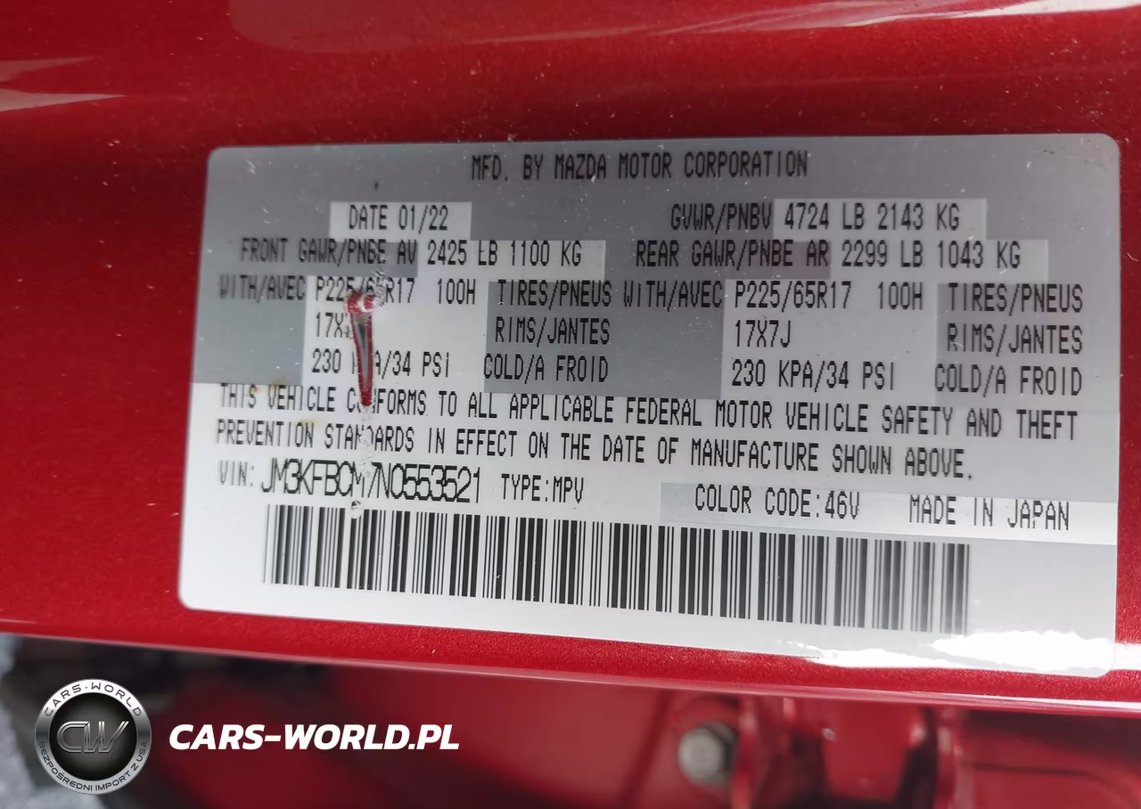 2022 Mazda Cx-5 2.5 S Preferred VIN:JM3KFBCM7N0553521 - 9