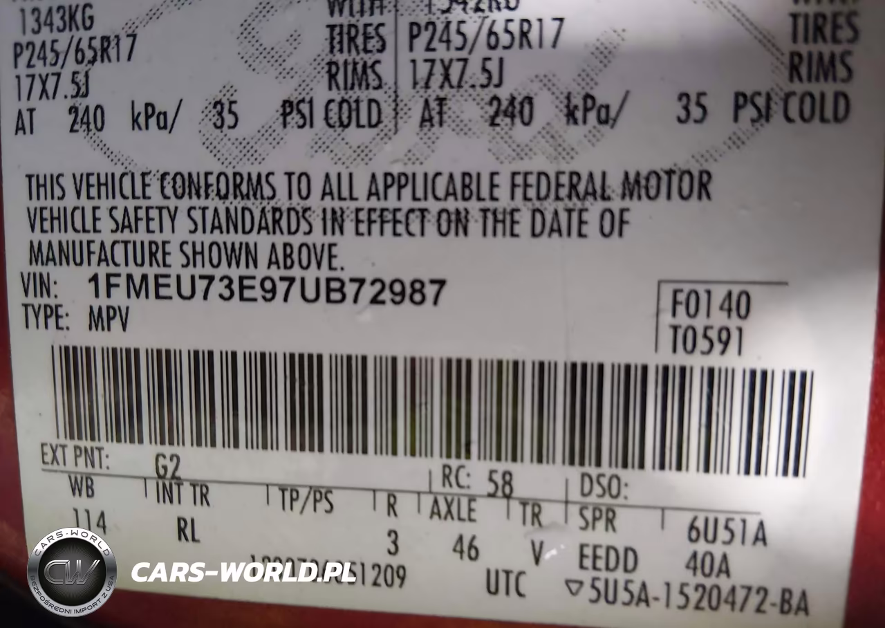 2007 Ford Explorer Xlt VIN:1FMEU73E97UB72987 - 9