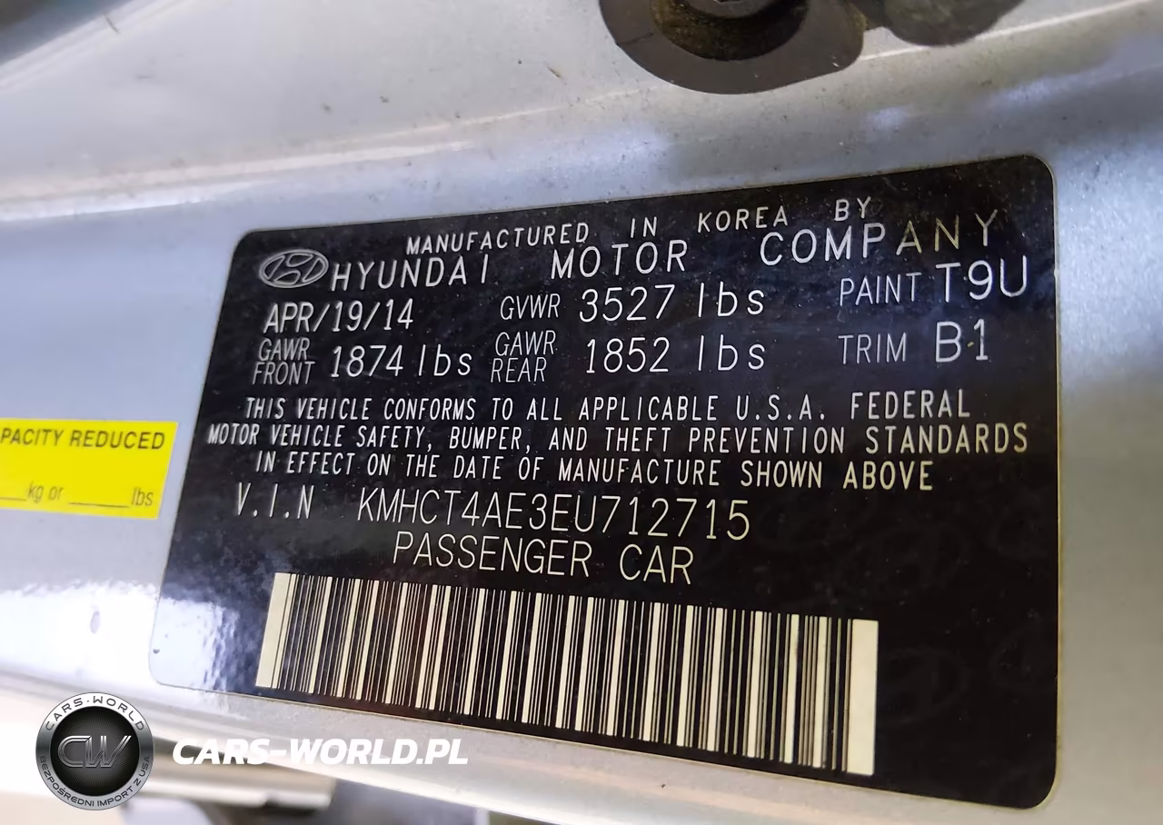 2014 Hyundai Accent Gls VIN:KMHCT4AE3EU712715 - 9