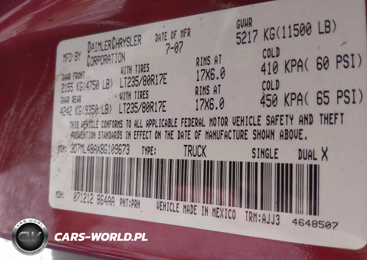 2008 Dodge Ram 3500 Slt VIN:3D7ML48AX8G109673 - 8