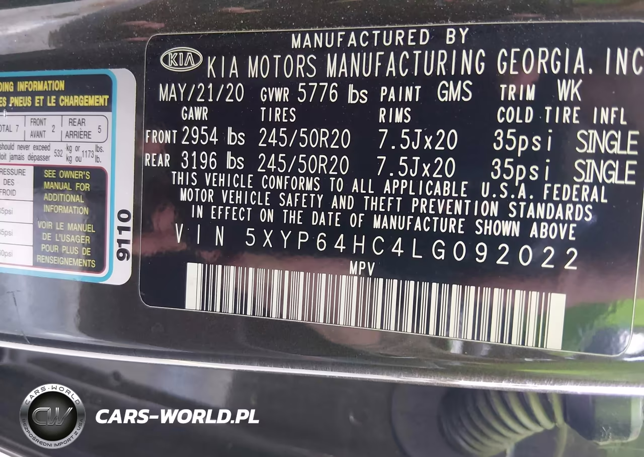 2020 Kia Telluride S VIN:5XYP64HC4LG092022 - 9