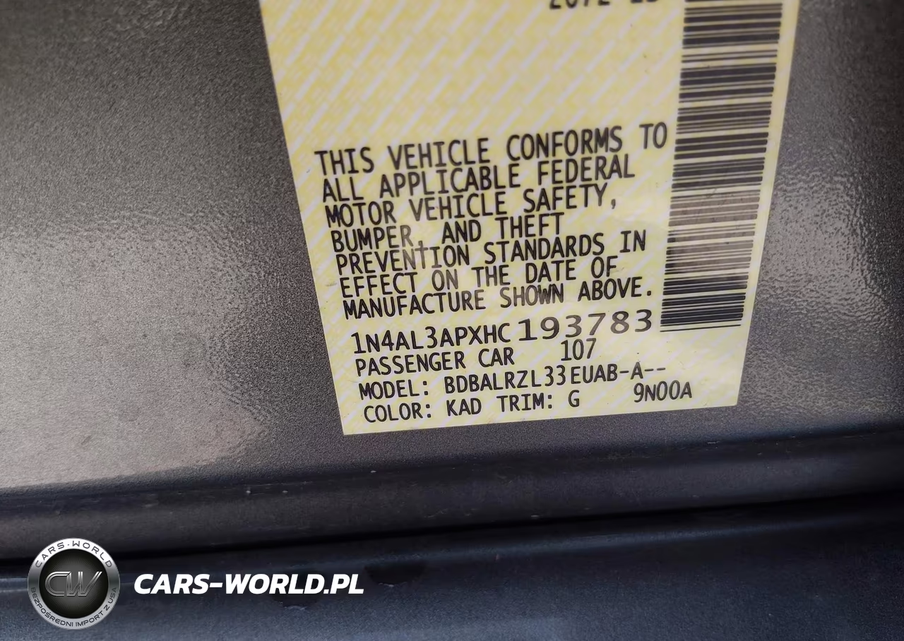 2017 Nissan Altima 2.5 Sl VIN:1N4AL3APXHC193783 - 9