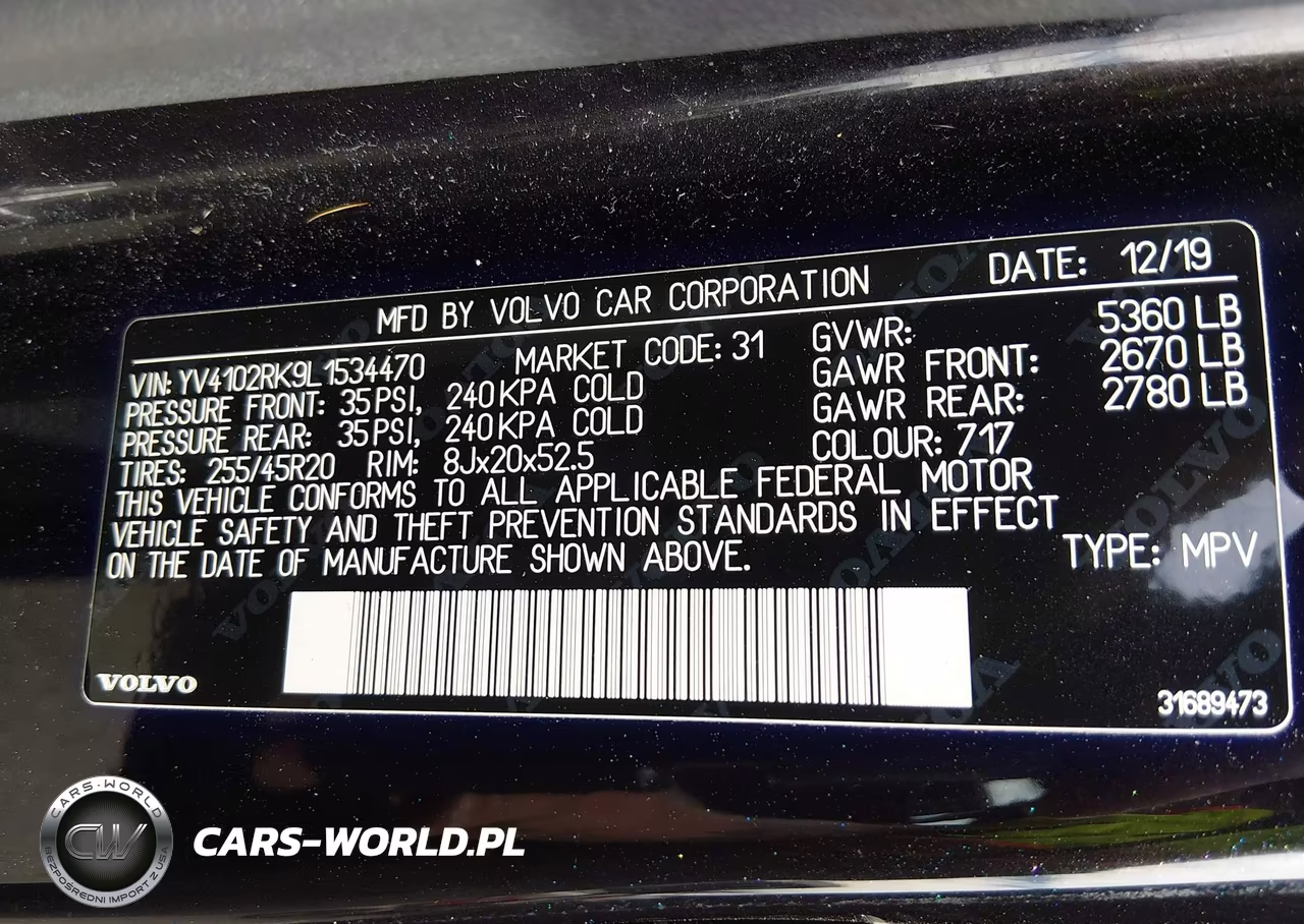 2020 Volvo Xc60 T5 Momentum VIN:YV4102RK9L1534470 - 9