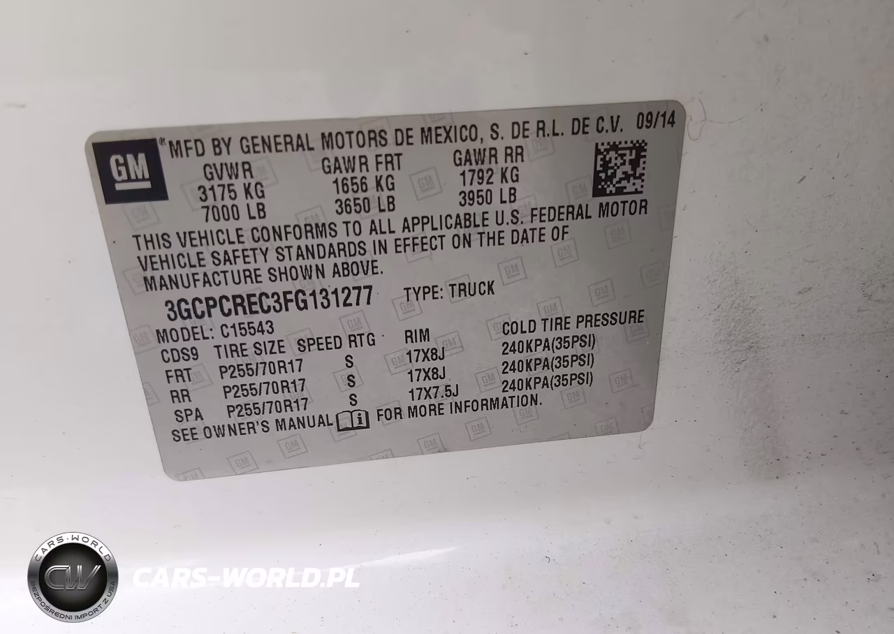 2015 Chevrolet Silverado 1500 1Lt VIN:3GCPCREC3FG131277 - 9