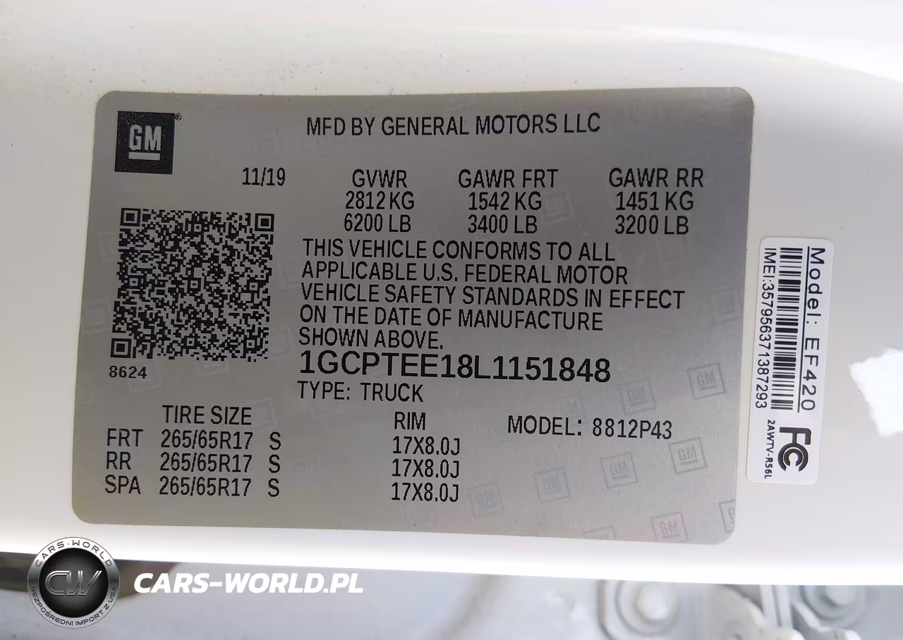 2020 Chevrolet Colorado 4Wd Short Box Zr2 VIN:1GCPTEE18L1151848 - 9