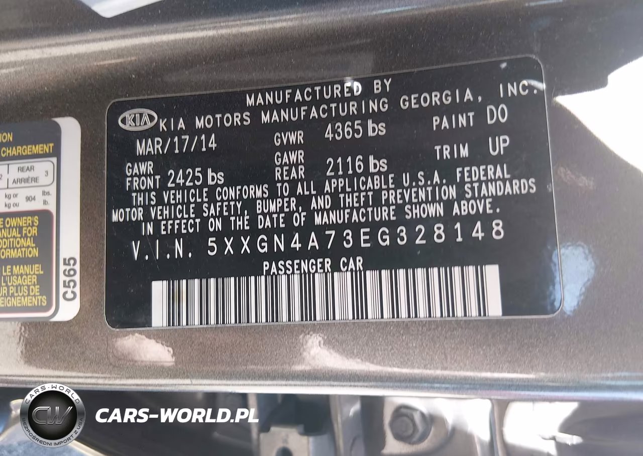 2014 Kia Optima Ex VIN:5XXGN4A73EG328148 - 9