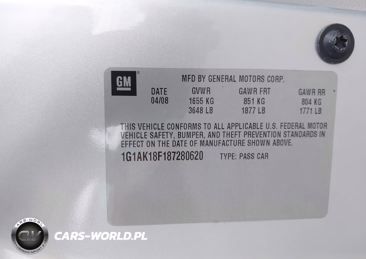 2008 Chevrolet Cobalt Ls VIN:1G1AK18F187280620 - 9
