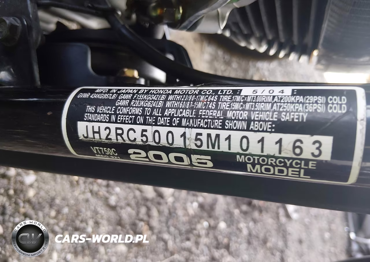 2005 Honda Vt750 C VIN:JH2RC50015M101163 - 10