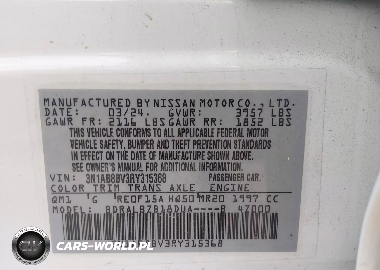 2024 Nissan Sentra S Xtronic Cvt VIN:3N1AB8BV3RY315368 - 9