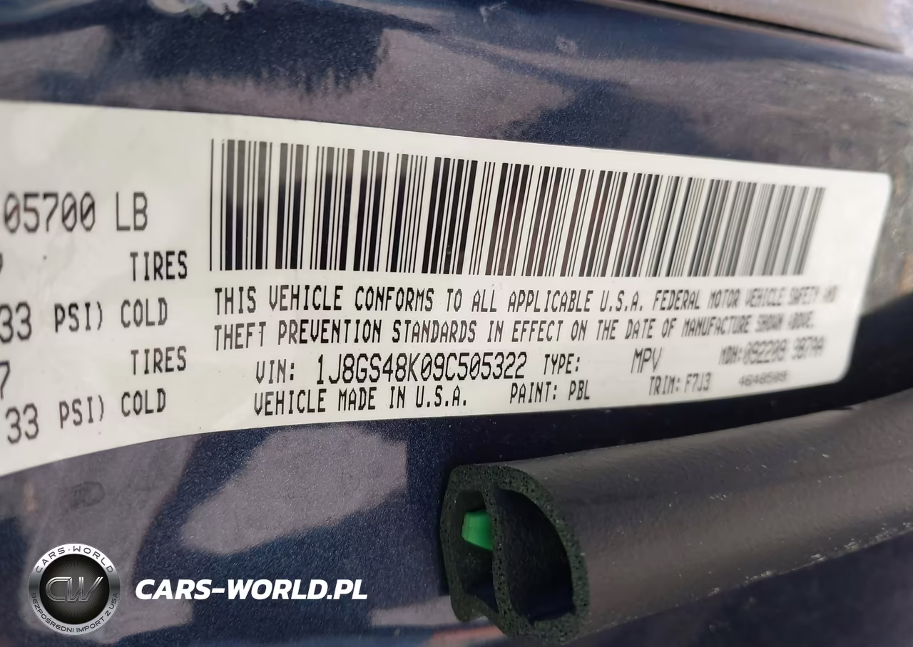 2009 Jeep Grand Cherokee Laredo VIN:1J8GS48K09C505322 - 9