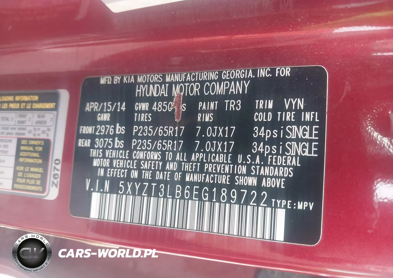 2014 Hyundai Santa Fe Sport 2.4L VIN:5XYZT3LB6EG189722 - 9