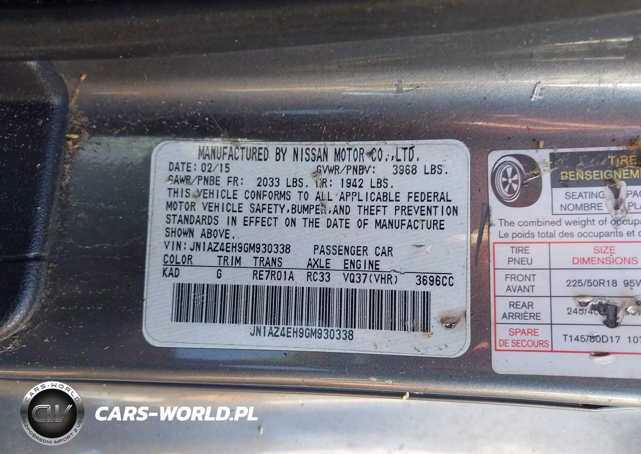 2016 Nissan 370Z VIN:JN1AZ4EH9GM930338 - 9