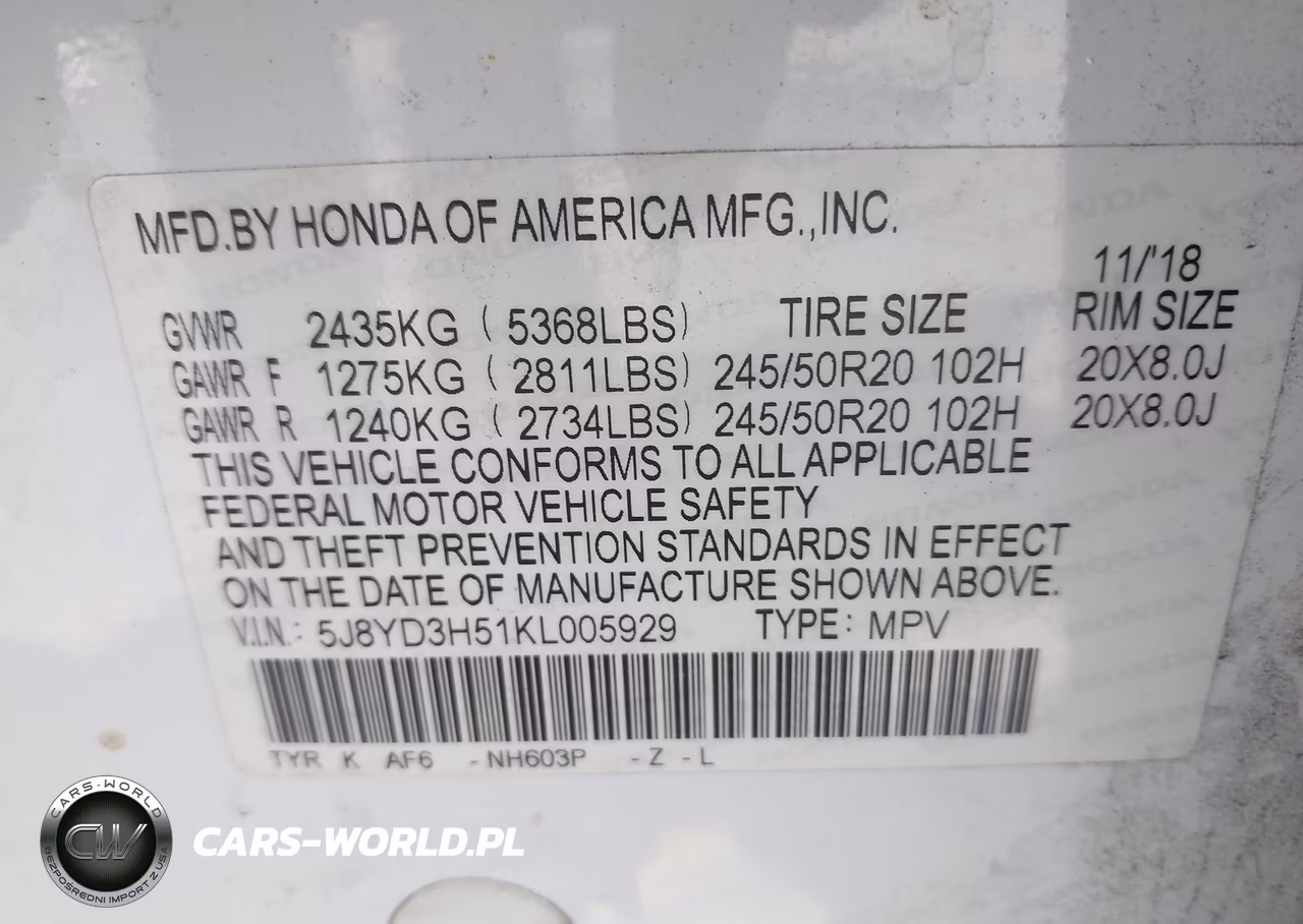 2019 Acura Mdx Tech Pkg VIN:5J8YD3H51KL005929 - 9