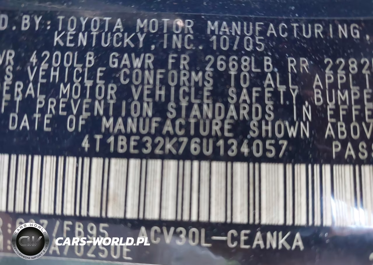 2006 Toyota Camry Le VIN:4T1BE32K76U134057 - 9